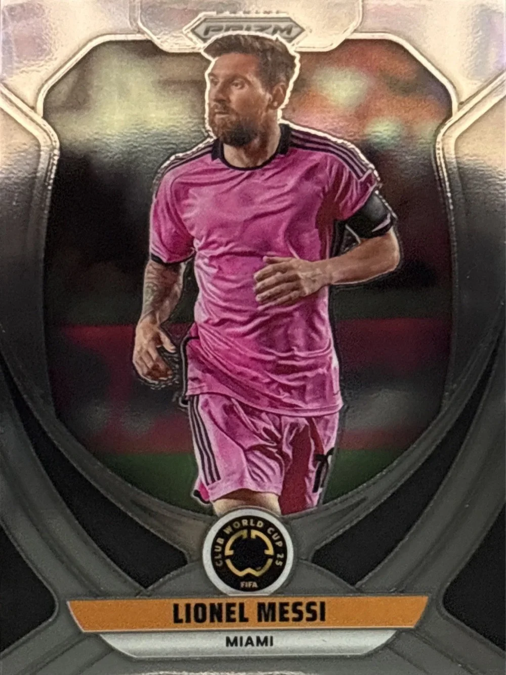 Panini Prizm Lionel Messi Miami Soccer Trading Card